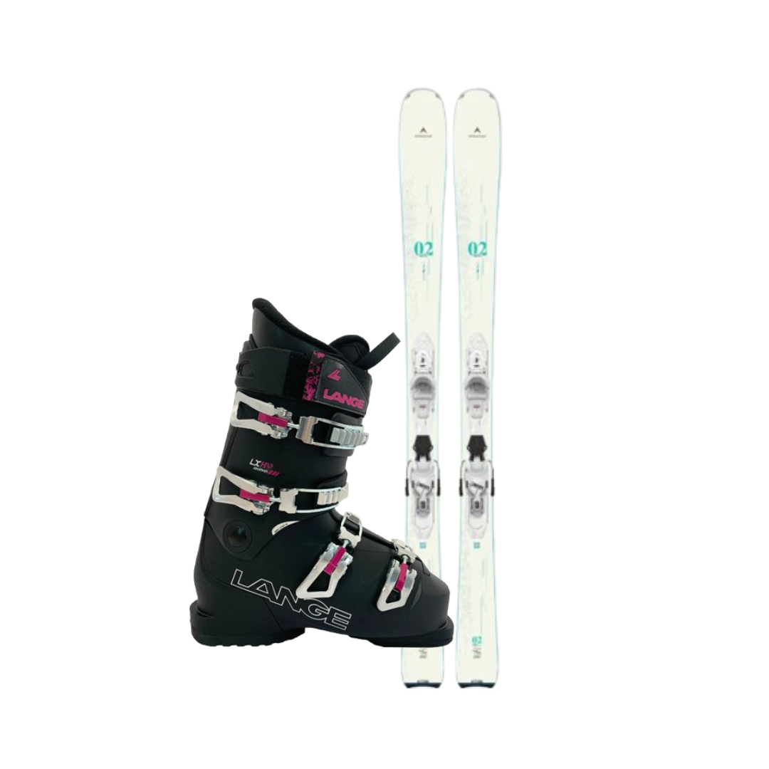 Pack Botas Lange Ski Mujer LX RTL + Skis Dynastar E LITE 2 Con Fijaciones Look Xpress W 10 GW B83 WHT/SPARKLE