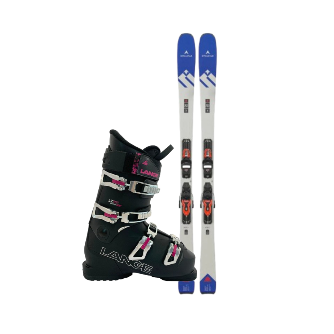 Pack Lange Botas Ski Mujer LX RTL + Dynastar Ski SPEED 263 Con Fijaciones Look Xpress 10 GW B83 Black Hot Red