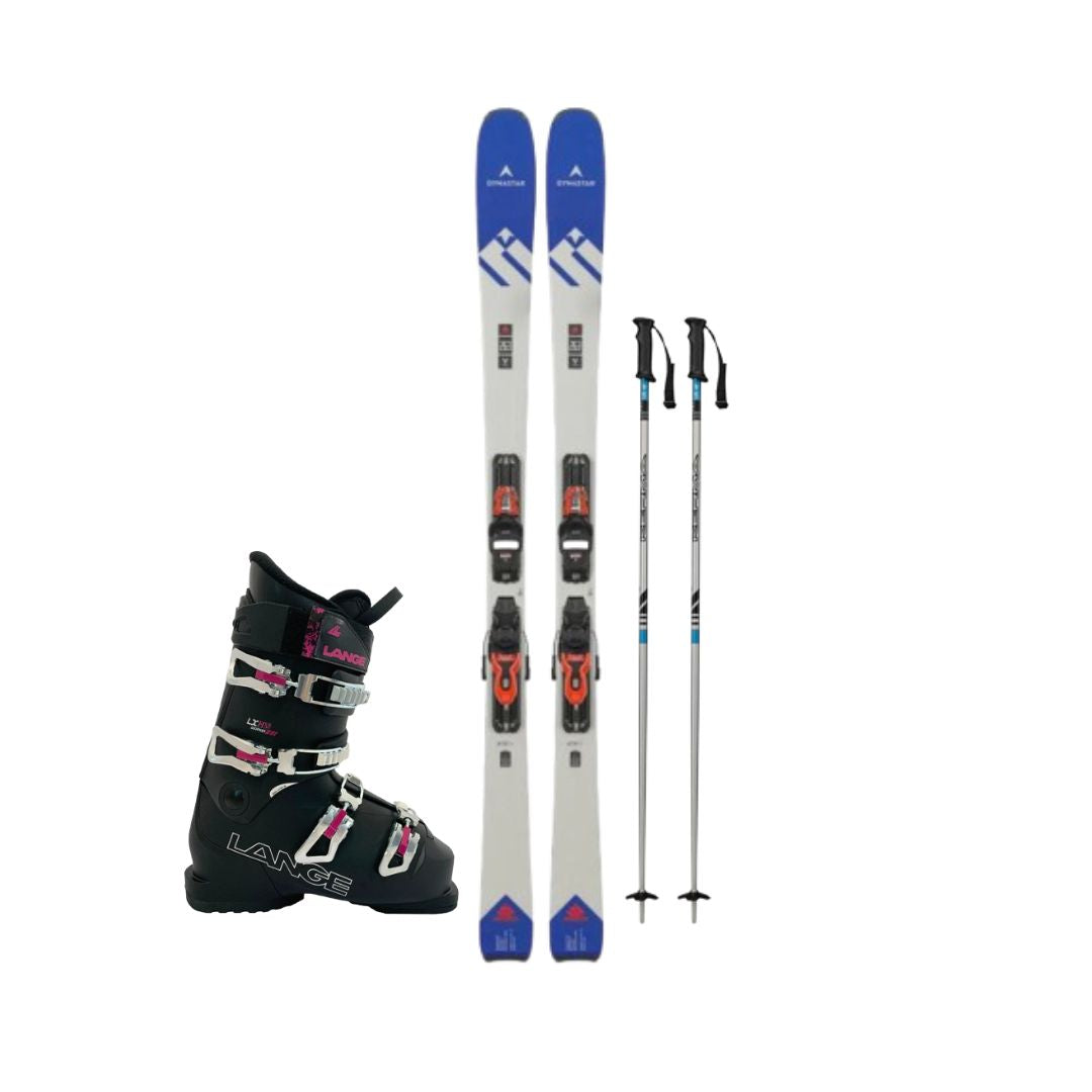 Pack Dynastar Ski SPEED 263 Con Fijaciones Look Xpress 10 + Botas Lange LX RTL Black Hombre + Bastones Kerma Sr
