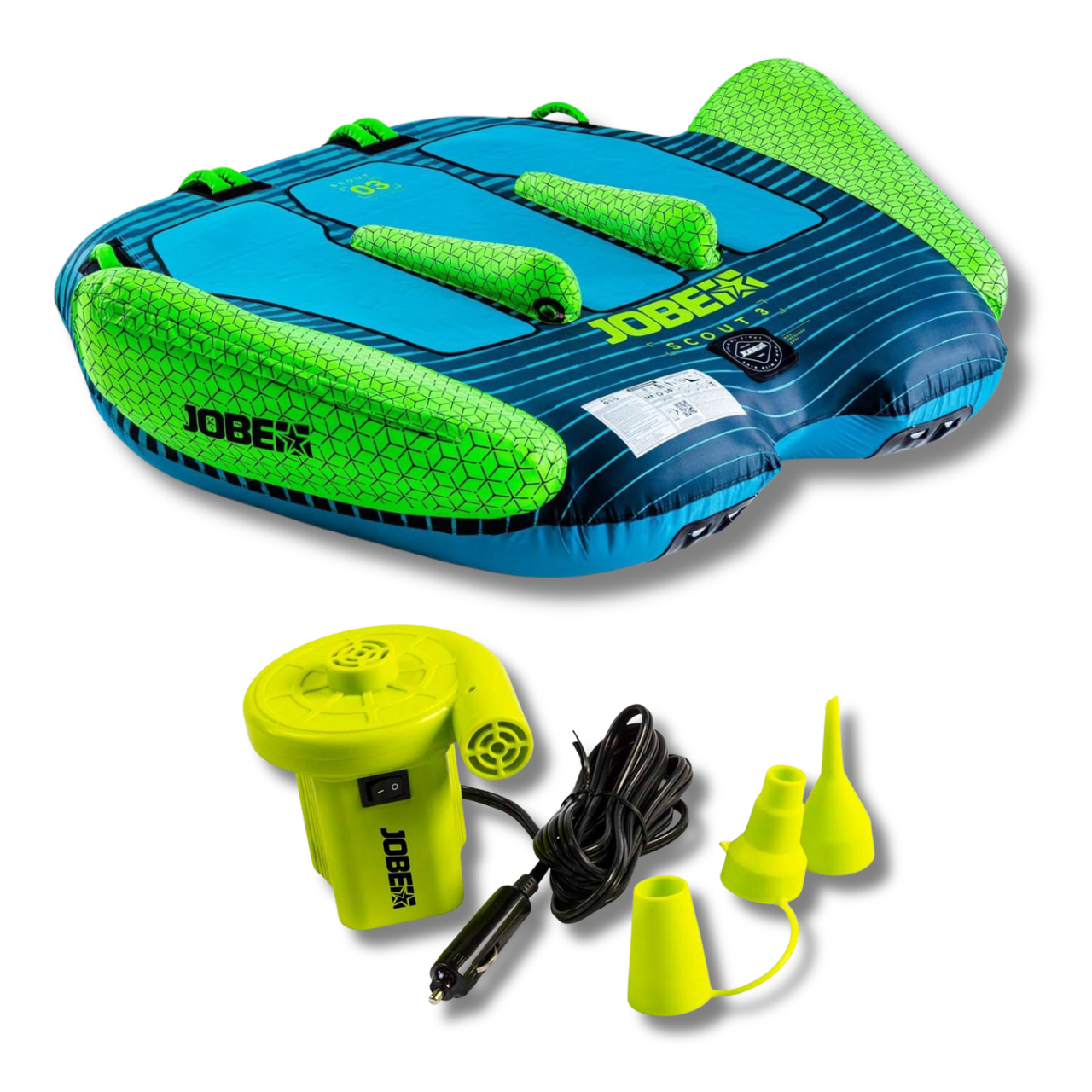 Pack Jobe Arrastrable Scout 3 Personas Más Inflador Eléctrico