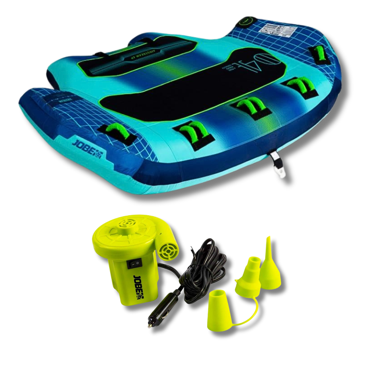 Pack Jobe Arrastrable Airstream 4 Personas Sacachucha Más Inflador Eléctrico