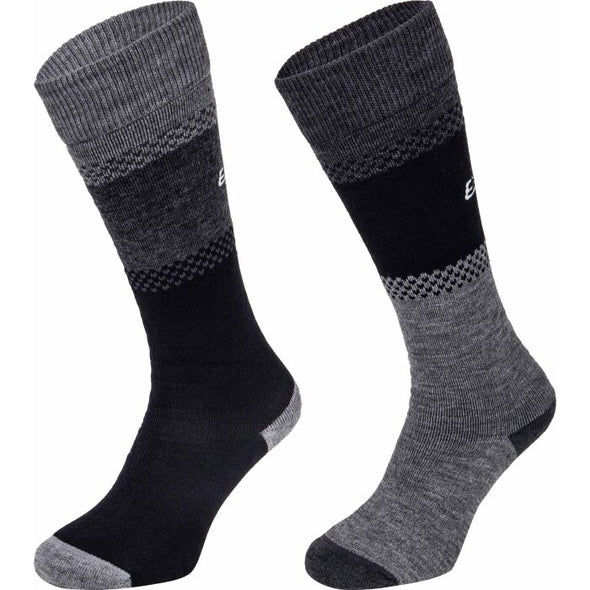 BRBL Calcetines de Ski Comfort 2 Pares Negro/Gris