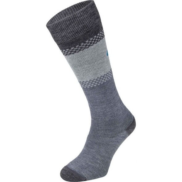 BRBL Calcetines de Ski Comfort 2 Pares Gris/Turquesa