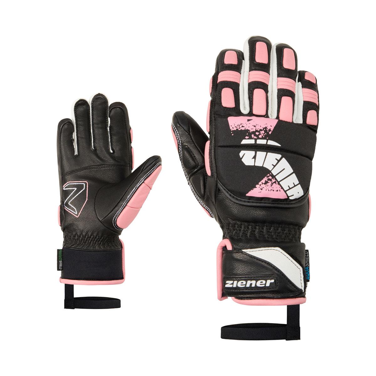 Ziener Guante Nieve Lonos-Z AS®  PR Junior Black Pink Vainilla