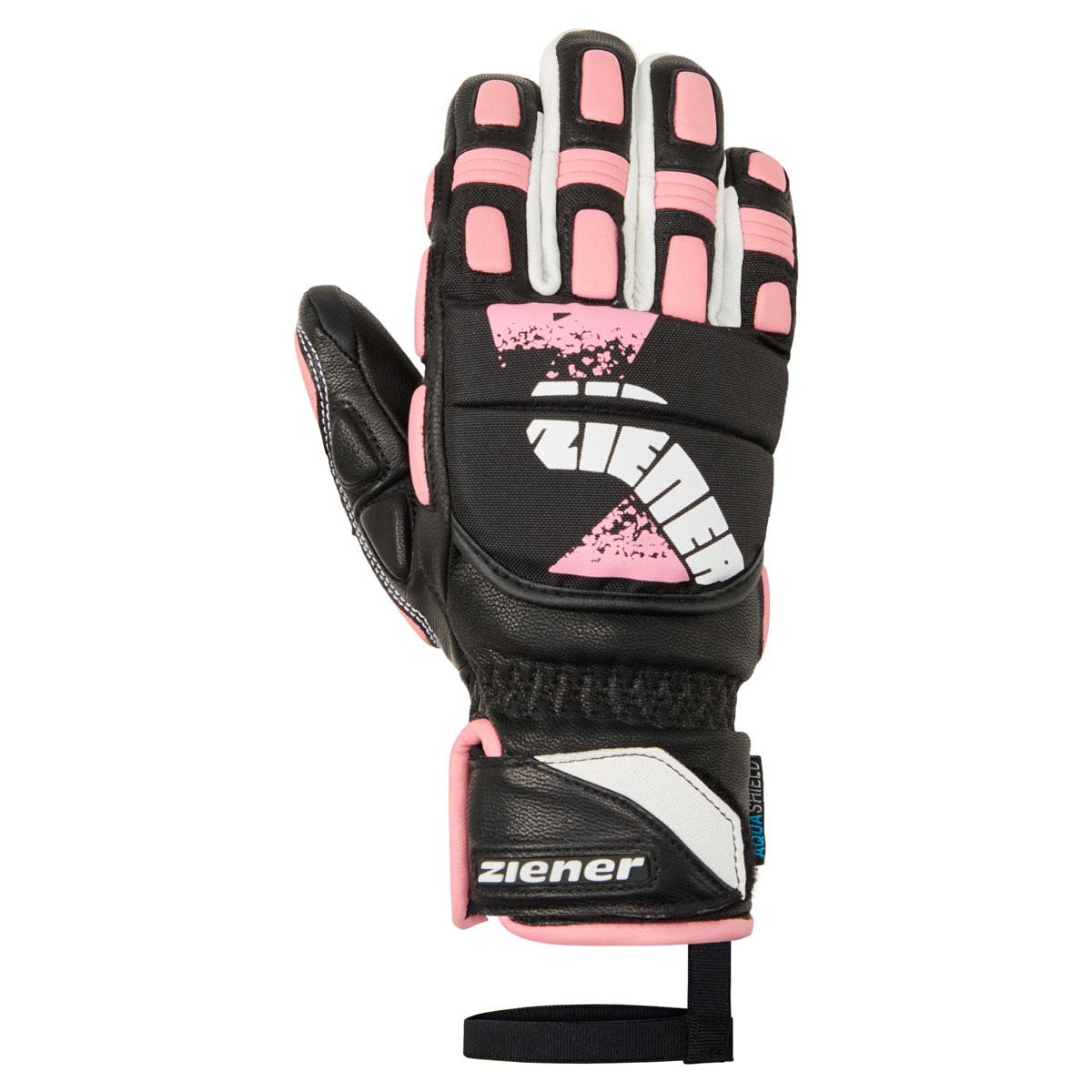 Ziener Guante Nieve Lonos-Z AS®  PR Junior Black Pink Vainilla