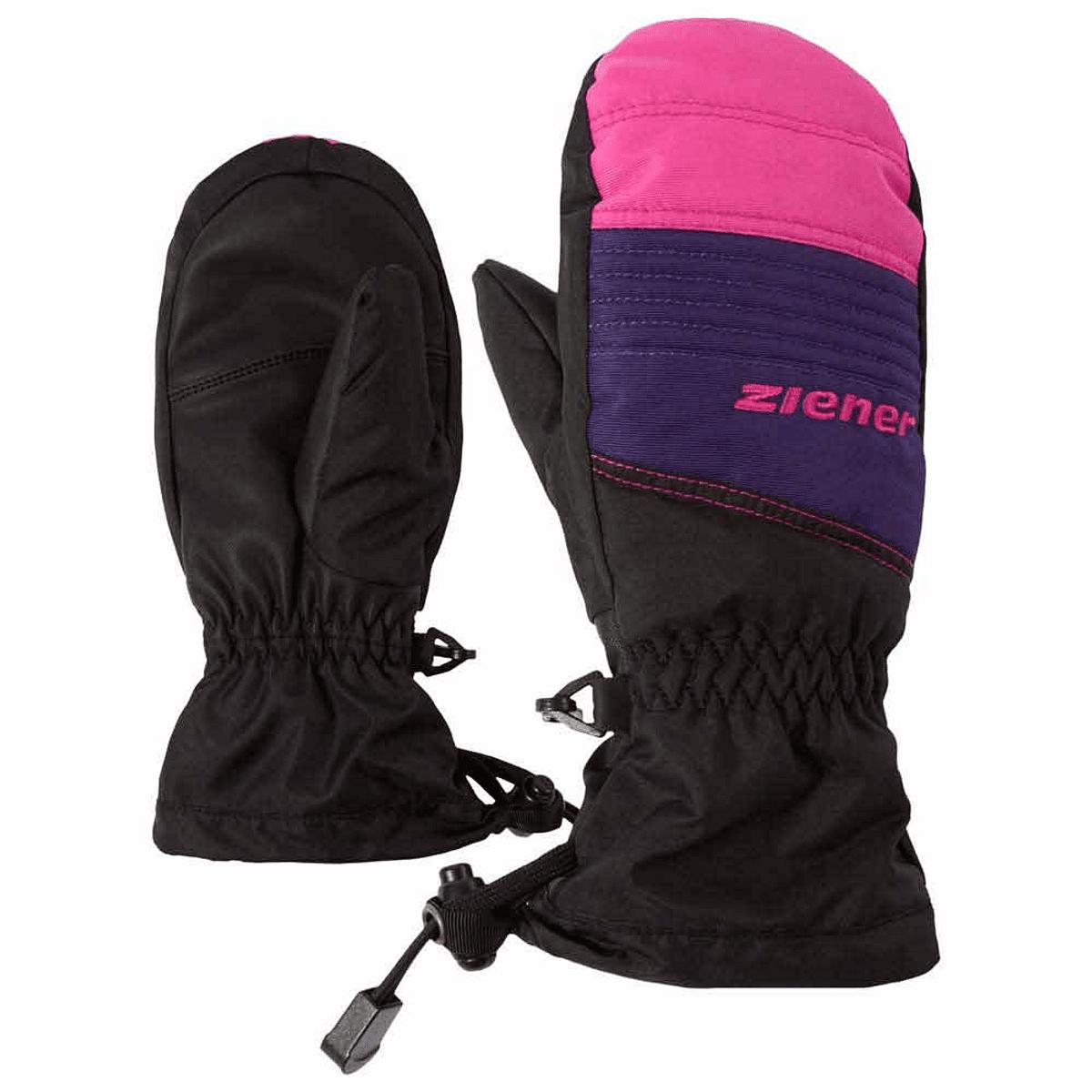 Ziener Guantes de Ski Mitones Ligo Niños Rosado